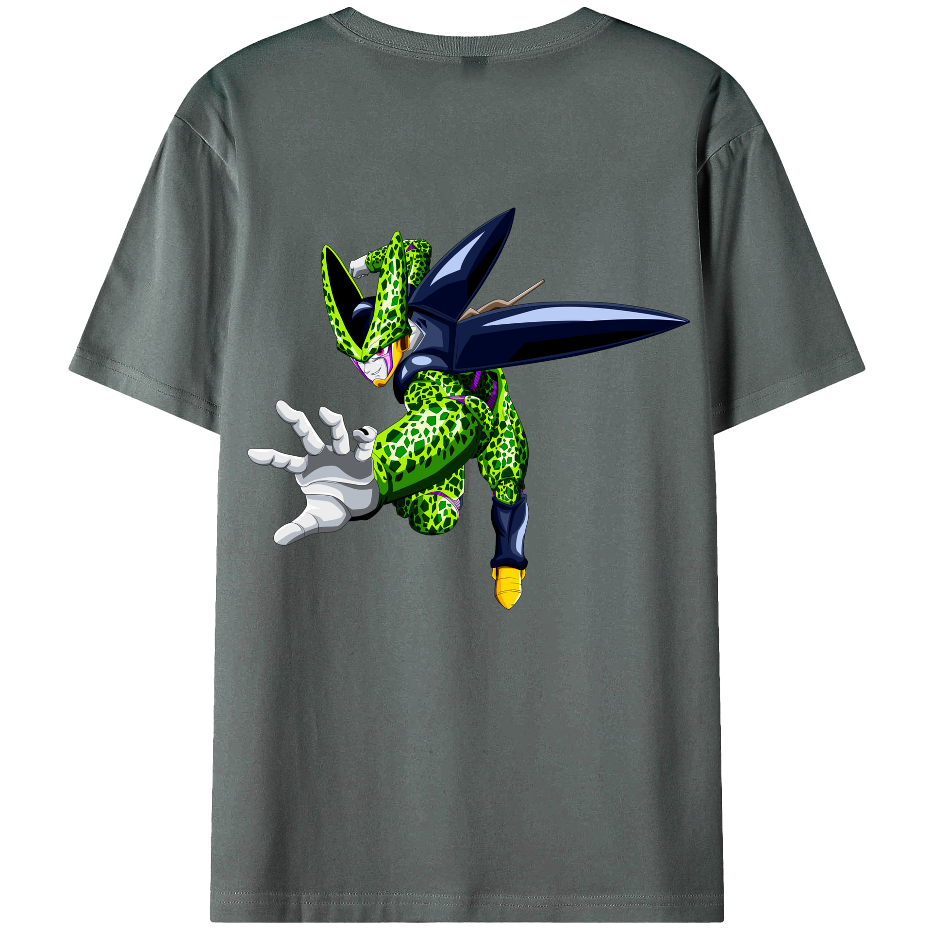 （画像用） ドラゴンボール セル DRAGON BALL Cell 綿100％ メンズ半袖Tシャツ（バックプリント） 通気性